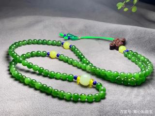 和田玉碧玉项链,一世芳华